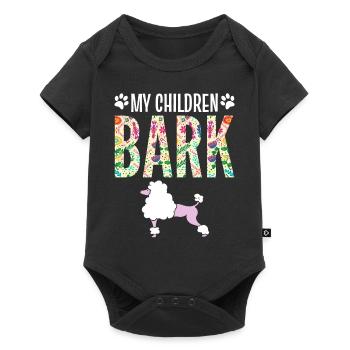 My Children Bark Hunde Haustieradoption - Baby Premium Kurzarmbody - Schwarz - Vorne