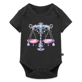 Astrology Symbol Libra Horoscope Zodiac Sign - Baby Premium Kurzarmbody - Schwarz - Vorne