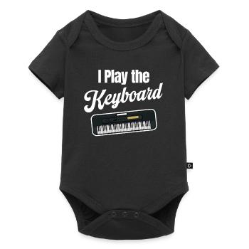 I play the keyboard waltz, keyboarder, - Baby Premium short-sleeve bodysuit - black - Front
