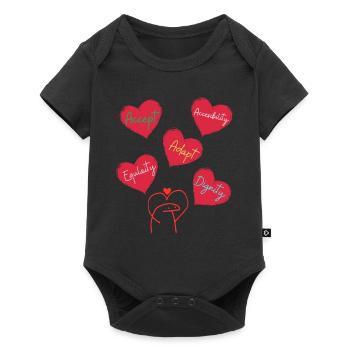Teacher Valentine's Day Shirt Positive Affirmation - Baby Premium short-sleeve bodysuit - black - Front