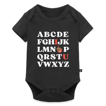 ABC I love you Kids Wombat Valentine's Day - Baby Premium short-sleeve bodysuit - black - Front