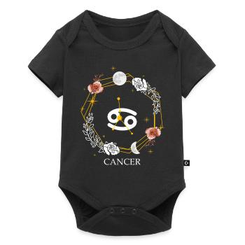Cancer Constellation Sign Zodiac Symbol Astrology - Baby Premium Kurzarmbody - Schwarz - Vorne