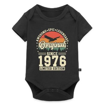 Original depuis 1976 tout simplement le meilleur 40e anniversaire - Body à manches courtes Premium Bébé - noir - Devant