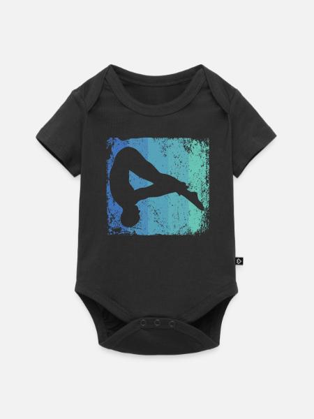 Synchronisierter Wassertaucher High Diver - Baby Premium Kurzarmbody - Schwarz