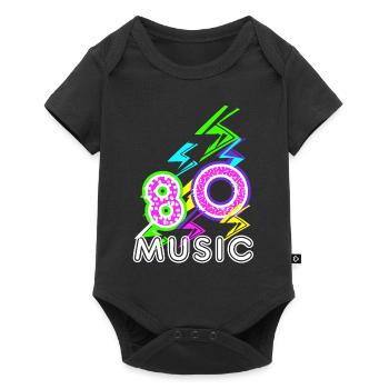 années 80 - Body à manches courtes Premium Bébé - noir - Devant