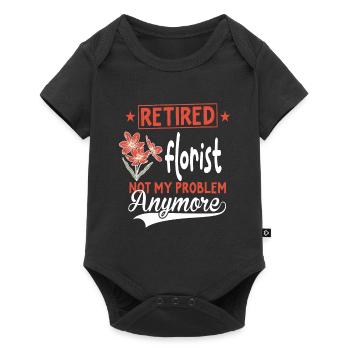 Designer floral Fleuriste Fleuriste Fleuriste - Body à manches courtes Premium Bébé - noir - Devant