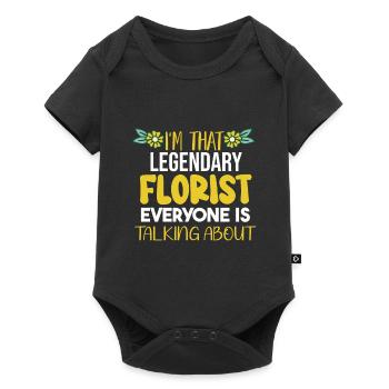 Designer floral Fleuriste Fleuriste Fleuriste - Body à manches courtes Premium Bébé - noir - Devant
