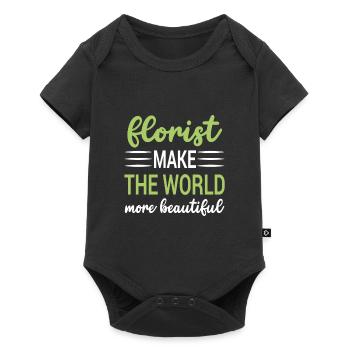 Designer floral Fleuriste Fleuriste Fleuriste - Body à manches courtes Premium Bébé - noir - Devant