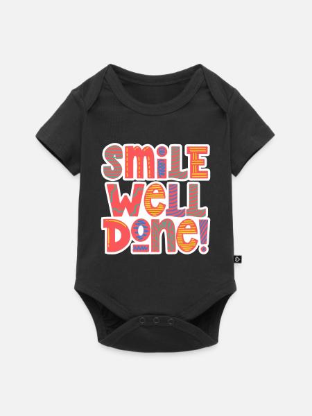 Lächeln Sie gut gemacht! - Baby Premium Kurzarmbody - Schwarz