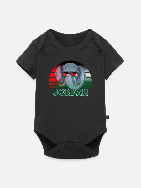 Jordanien - Baby Premium Kurzarmbody - Schwarz