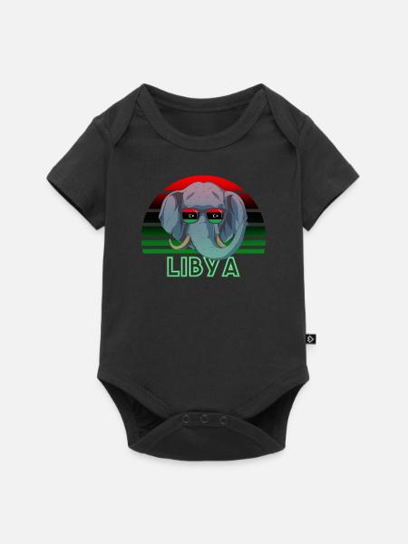 Libyen - Baby Premium Kurzarmbody - Schwarz