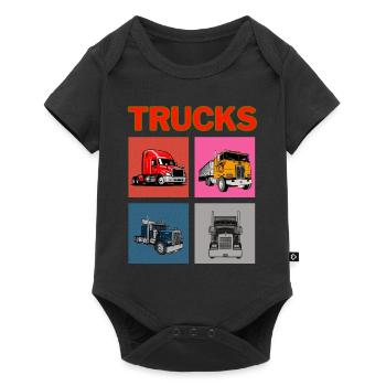 Camions - Body à manches courtes Premium Bébé - noir - Devant