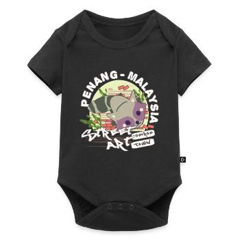 Raccoon Graffiti - Baby Premium short-sleeve bodysuit - black - Front