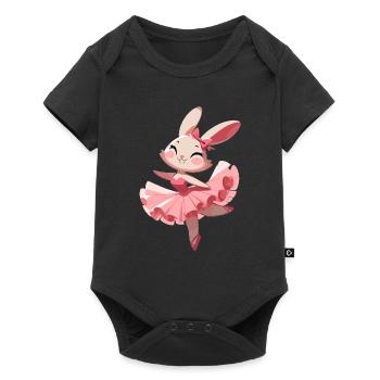 Bunny dancing - Baby Premium short-sleeve bodysuit - black - Front