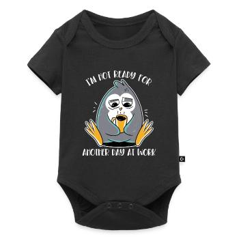 Pas prêt pour une autre journée de travail Manchot empereur - Body à manches courtes Premium Bébé - noir - Devant