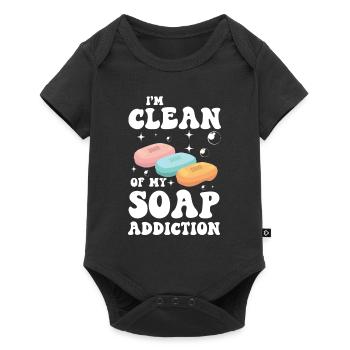I'm Clean Of My Soap Addiction für einen - Baby Premium Kurzarmbody - Schwarz - Vorne