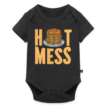 Pancake Lover Kids Chaud Mess - Body à manches courtes Premium Bébé - noir - Devant