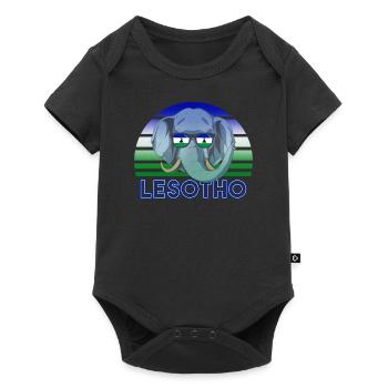 Lesotho - Baby Premium Kurzarmbody - Schwarz - Vorne