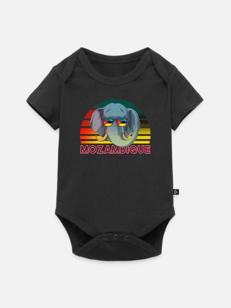Mosambik - Baby Premium Kurzarmbody - Schwarz
