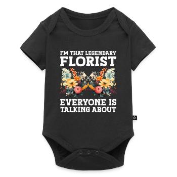 Designer floral Fleuriste Fleuriste Fleuriste - Body à manches courtes Premium Bébé - noir - Devant