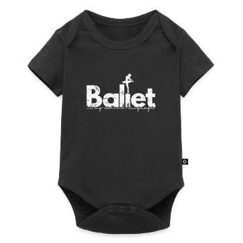Le ballet est ma deuxième langue - Body à manches courtes Premium Bébé - noir - Devant