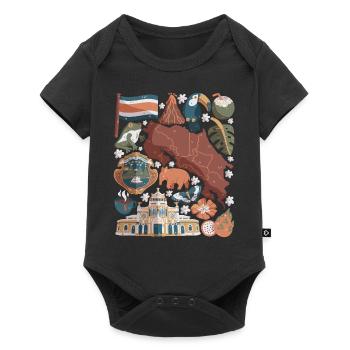 Costa Rica - Baby Premium short-sleeve bodysuit - black - Front