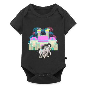 castle, fairy tale, horse, royalty, king, middle ages - Baby Premium short-sleeve bodysuit - black - Front