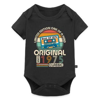 Fresh 1975 Vintage Vintage Retro Design - Baby Premium short-sleeve bodysuit - black - Front