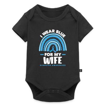 T1D Diabetes Typ 1 Diabetiker Geschenk - Baby Premium Kurzarmbody - Schwarz - Vorne