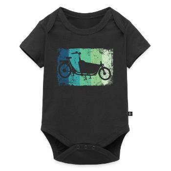 Lastenfahrrad Lastenrad Cargo Bike Cargobike - Baby Premium short-sleeve bodysuit - black - Front