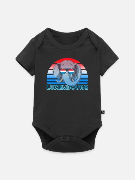 Luxemburg - Baby Premium Kurzarmbody - Schwarz