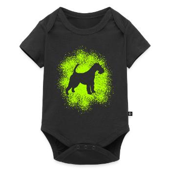 Drahthaar-Foxterrier für Hundeliebhaber - Baby Premium Kurzarmbody - Schwarz - Vorne