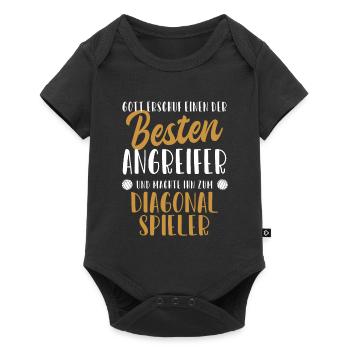 Diagonal Player Best Attacker Volleyball Freak - Baby Premium short-sleeve bodysuit - black - Front