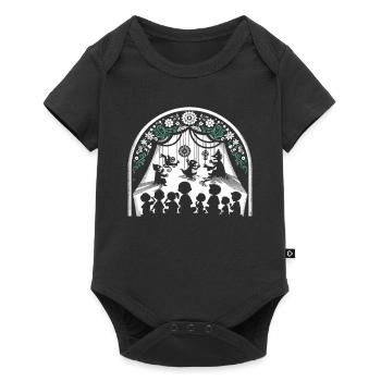 Puppet Mastery Shadow Play Ventriloquist Gift - Baby Premium short-sleeve bodysuit - black - Front