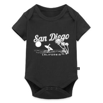 San Diego California Surfer Souvenir - Baby Premium short-sleeve bodysuit - black - Front
