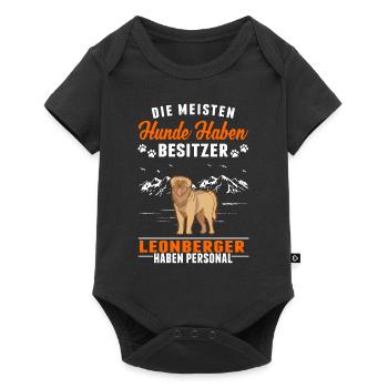Leonberger Personal - Baby Premium Kurzarmbody - Schwarz - Vorne