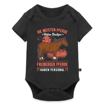 Freiberger Pferd Personal - Baby Premium Kurzarmbody - Schwarz - Vorne