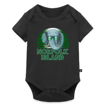 Île Norfolk - Body à manches courtes Premium Bébé - noir - Devant