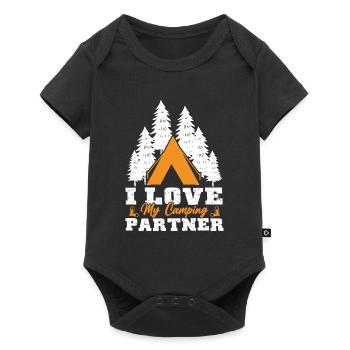 Mari Et Femme Camping Partenaire Couple Assorti - Body à manches courtes Premium Bébé - noir - Devant