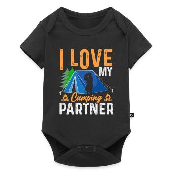 Mari Et Femme Camping Partenaire Couple Assorti - Body à manches courtes Premium Bébé - noir - Devant