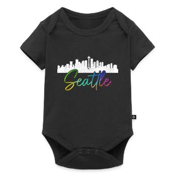 Seattle Washington Souvenir Gift - Baby Premium short-sleeve bodysuit - black - Front