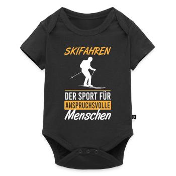 Cadeau pour les fans de ski exigeants - Body à manches courtes Premium Bébé - noir - Devant