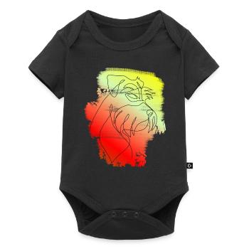 COLOR SCHNAUZER ONE LINE - Baby Premium short-sleeve bodysuit - black - Front