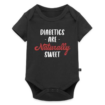 Les diabétiques sont naturellement sucrés - Body à manches courtes Premium Bébé - noir - Devant