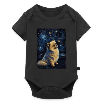 Nuit étoilée de Poméranie - Body à manches courtes Premium Bébé - noir - Devant
