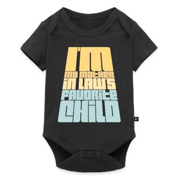 Je suis la blague préférée de ma belle-mère en disant - Body à manches courtes Premium Bébé - noir - Devant