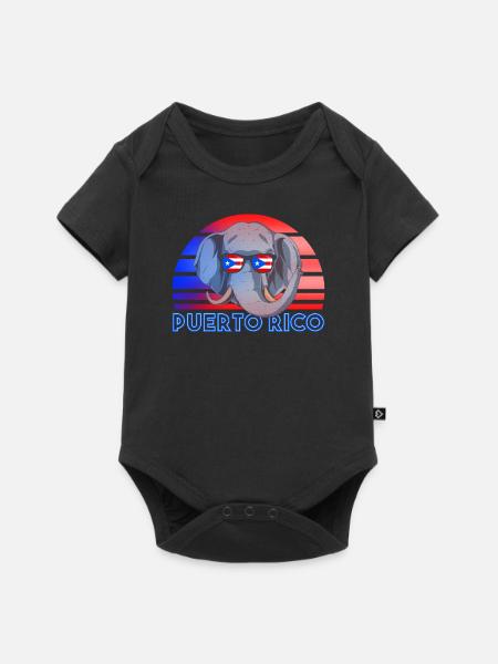 Puerto Rico - Baby Premium Kurzarmbody - Schwarz