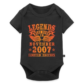 Les légendes sont nées en Novembre 2007 Anniversaire - Body à manches courtes Premium Bébé - noir - Devant