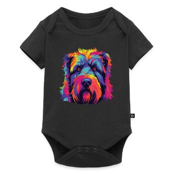 Aquarelles Colorées Bouvier des Flandres - Body à manches courtes Premium Bébé - noir - Devant