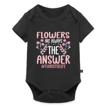 Floral Designer Floristry Florist Florist - Baby Premium short-sleeve bodysuit - black - Front